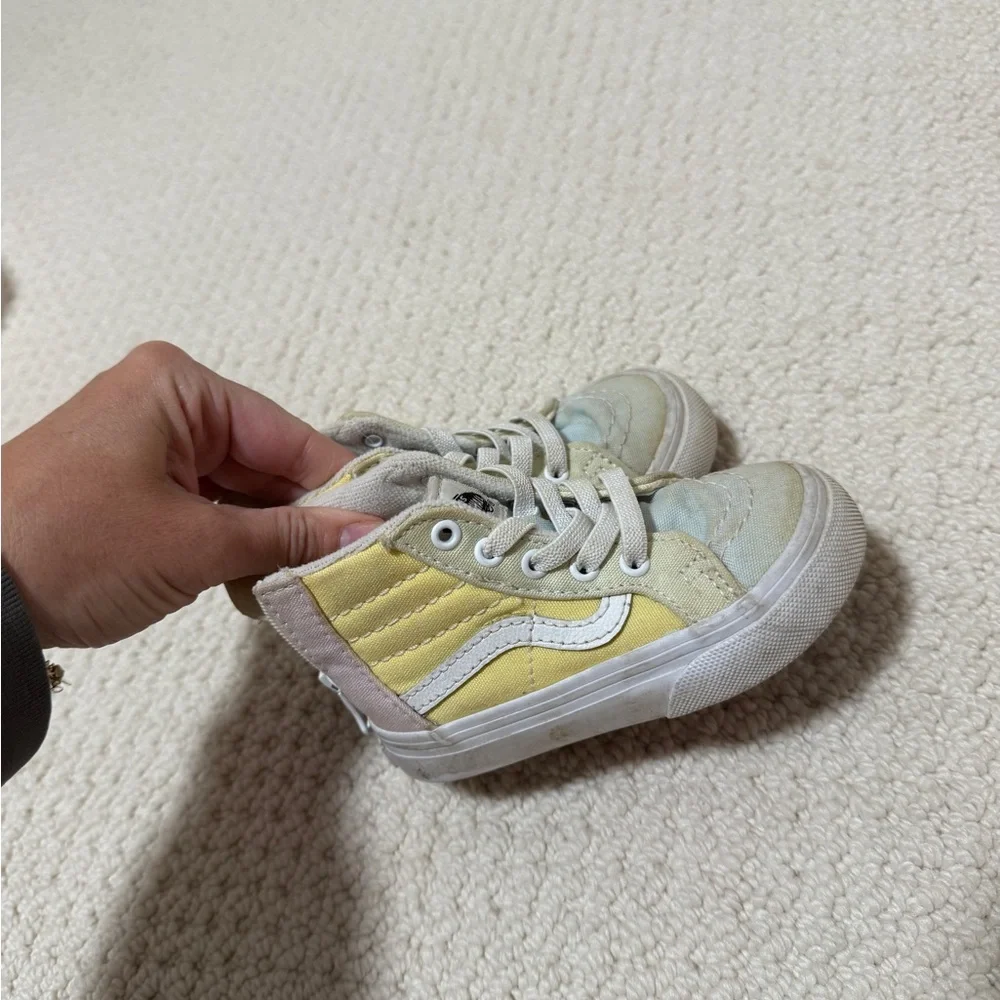 Vans Kids Yellow High-Top Canvas Sneakers